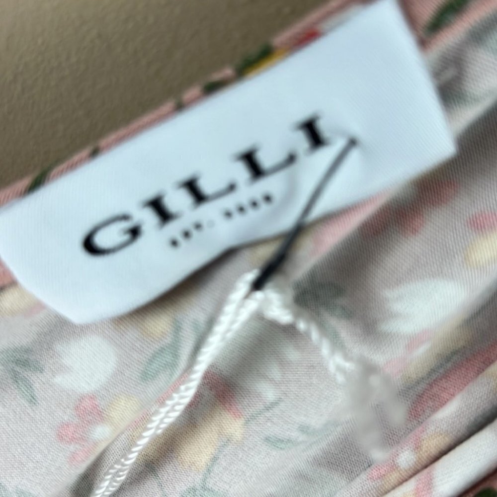 NWT GILLI Floral Faux Wrap Jersey Knit Dress - Picture 3 of 10